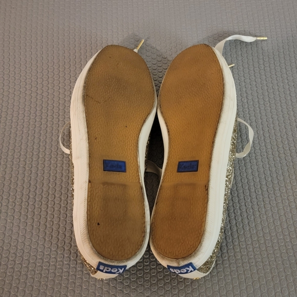 Kate Spade ♠️ Keds gold glitter shoes - Picture 3 of 6